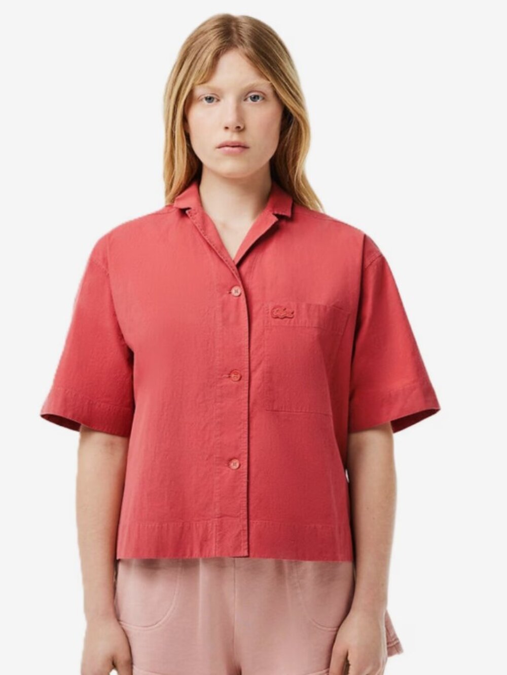 NWOT Lacoste cotton button down top XL